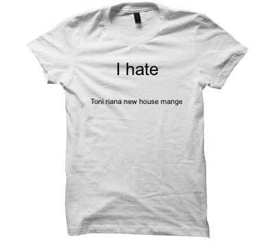 JUST TEXT WHITE T-SHIRT