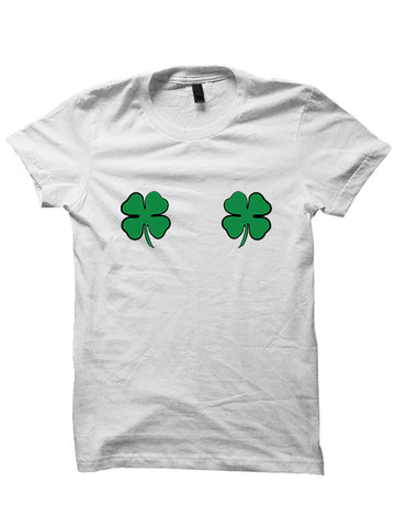 St. Patrick's Day T-shirt - Clover Boobs