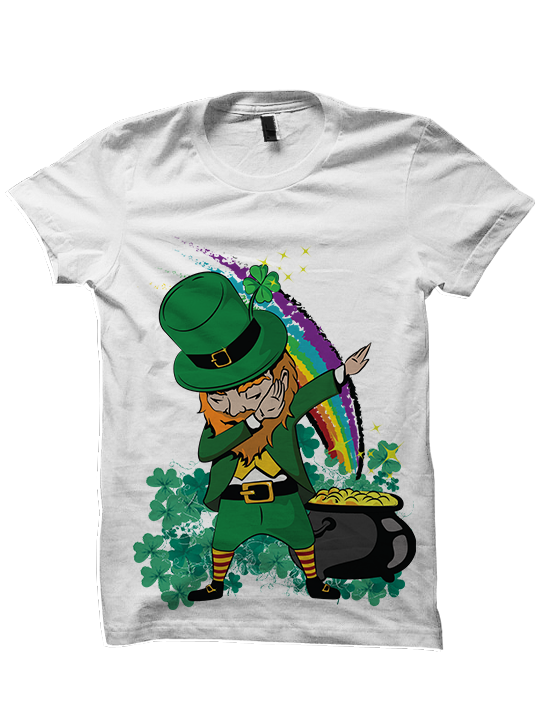 St. Patrick's Day T-shirt - Dabbing Leprechaun