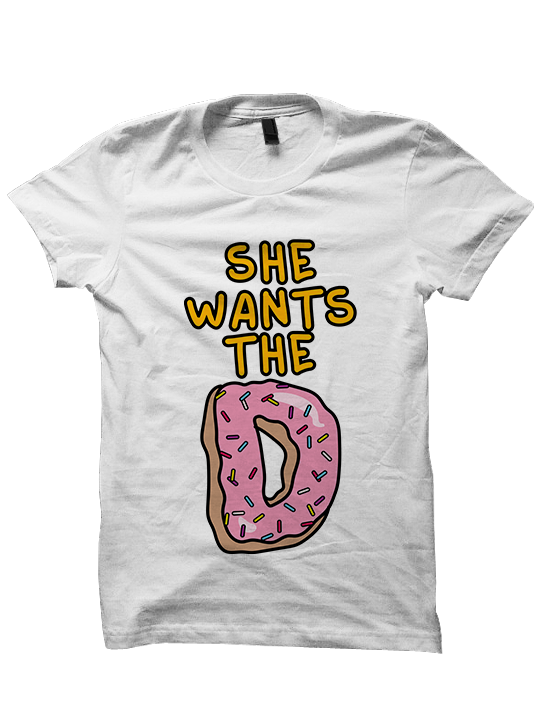 Donut T-shirt She Wants The D T-shirt