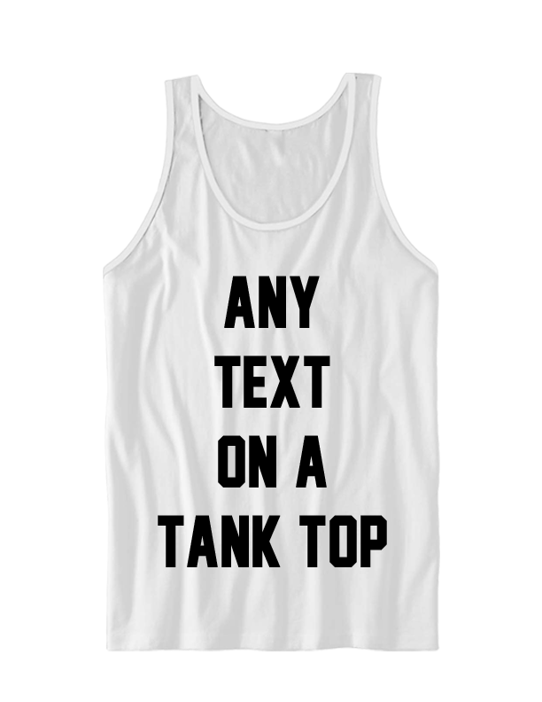 JUST WORDS WHITE TANK TOP
