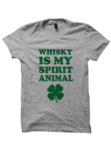 St. Patrick's Day T-shirt Whiskey Is My Spirit Animal
